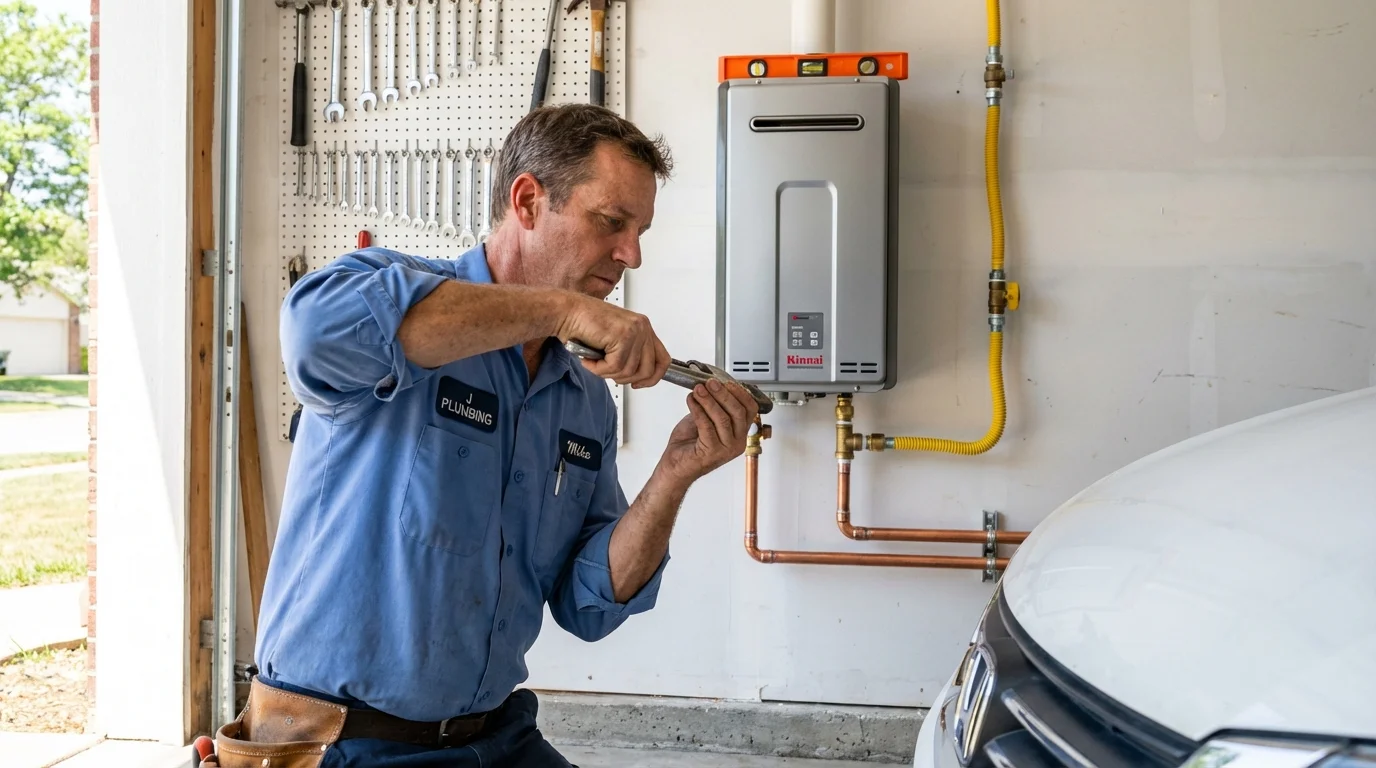 Tankless water heater installation by a Johns Plumbing LLC plumber in Eden Valley